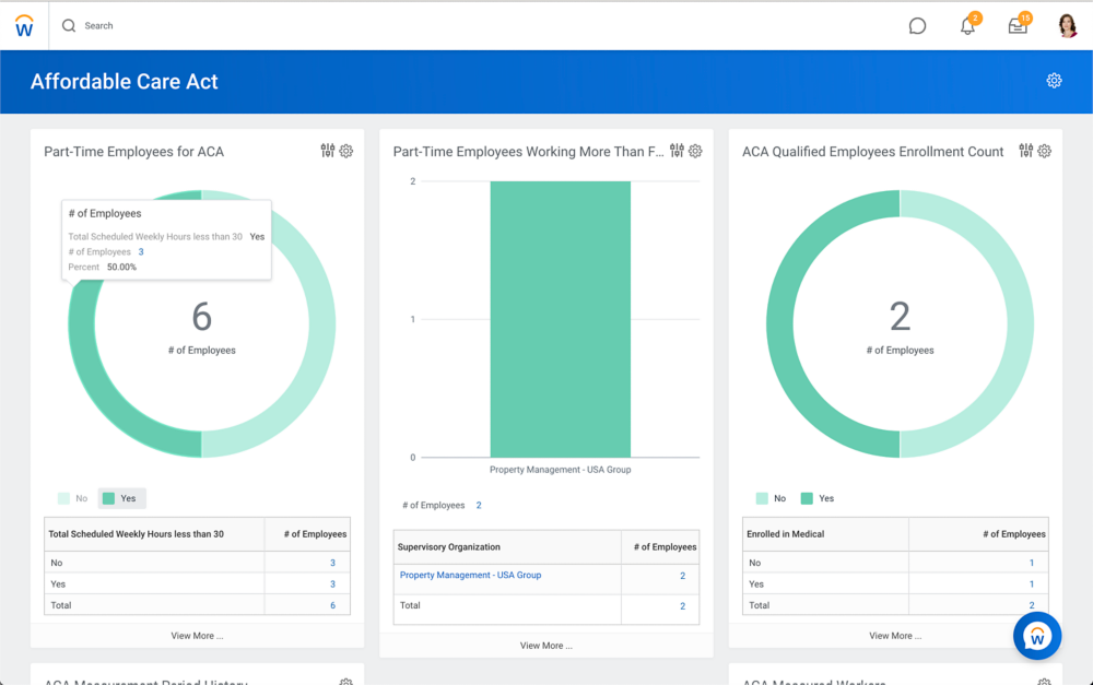 screenshot of Workday Benefits